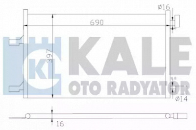 KALE OTO RADYATOR 385300 -  Конденсатор, кондиционер